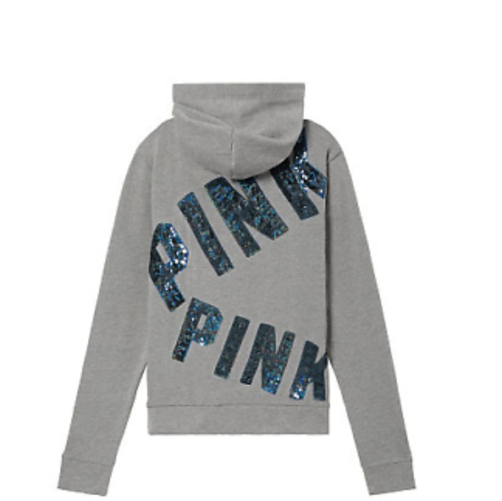 Victoria secret gray bling hoodie